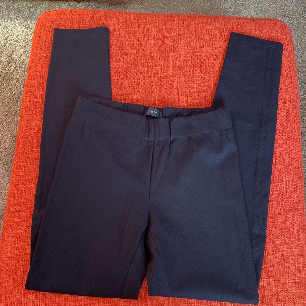 JOSEPH Black Gabardine Stretch Legging Trouser Pants